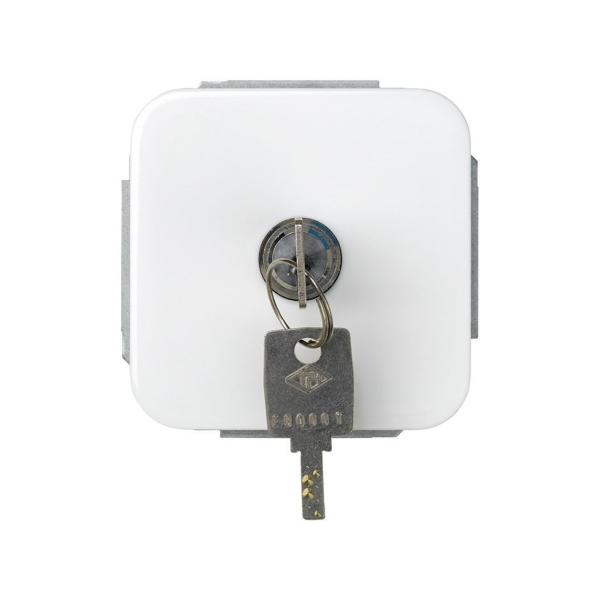 CONMUTADOR LLAVE SIMON 31 CON 2 POSICIONES SIN ENCLAVAMIENTO BLANCO NIEVE