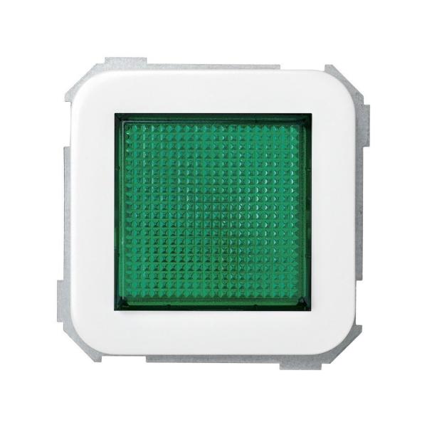 SEÑALIZADOR LUMINOSO SIMON 31 CON DIFUSOR VERDE BLANCO NIEVE