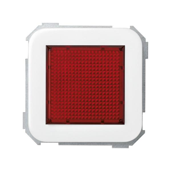 SEÑALIZADOR LUMINOSO SIMON 31 CON DIFUSOR ROJO BLANCO NIEVE