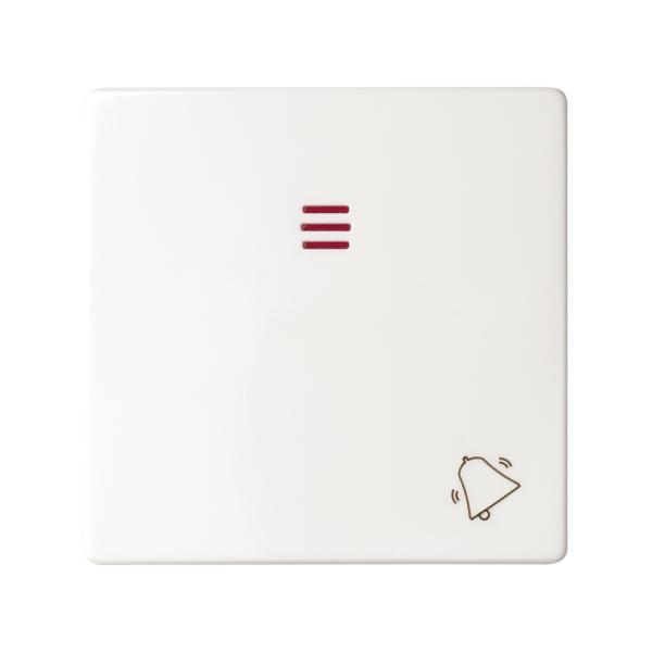 Tecla individual con visor y grabado campana blanco Simon 82