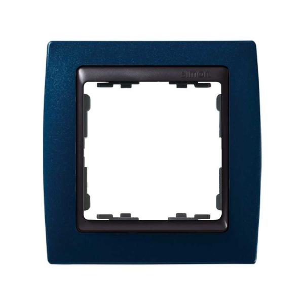 MARCO SIMON 82 CON 1 ELEMENTO AZUL METÁLICO/ZÓCALO GRAFITO