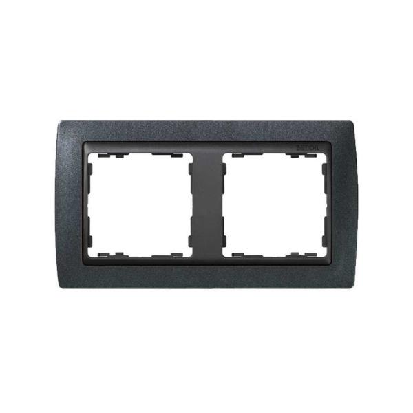 MARCO SIMON 82 CON 2 ELEMENTOS GRIS GRANITO/ZÓCALO GRAFITO