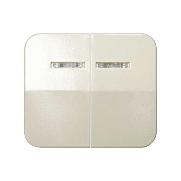 TECLA SIMON 75 DOBLE PARA PULSADORES CONMUTADOS LUMINOSOS MARFIL