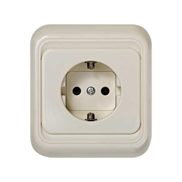 BASE ENCHUFE SIMON 75 BIPOLAR TT LATERAL MONOBLOC MARFIL