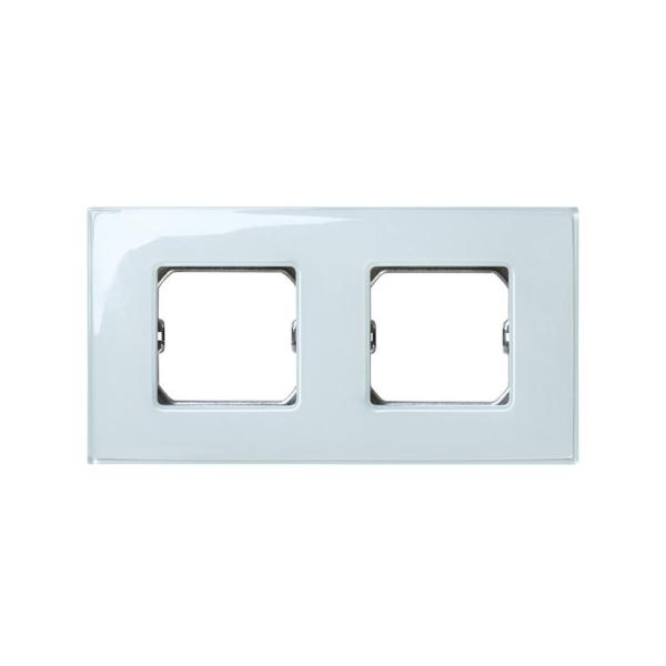 PLACA SIMON 27 NEOS CON 2 MÓDULOS ANCHOS Y 4 ESTRECHOS VERDE SIN GARRAS