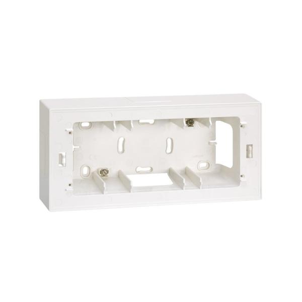 CAJA SUPERFICIE SIMON 27 CENTRALIZACIONES PARA PLACA 27721 BLANCO NIEVE