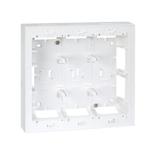 CAJA SUPERFICIE SIMON 27 CENTRALIZACIONES PARA PLACA 27723 BLANCO NIEVE
