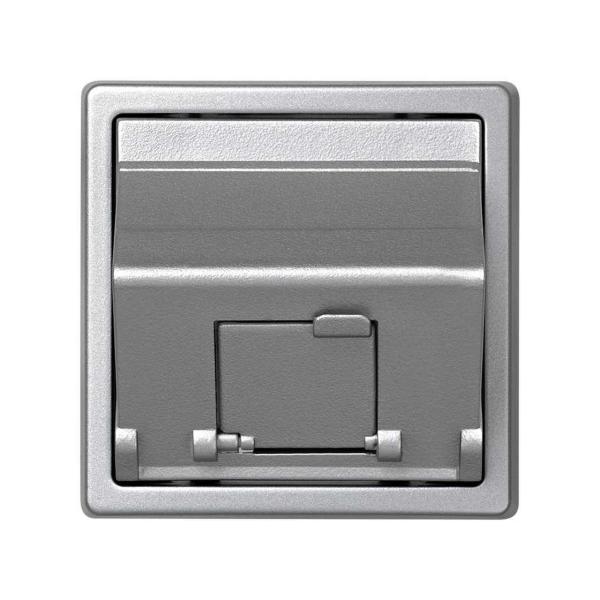 SOPORTE SIMON 73 LOFT CON 1 CONECTOR RJ45 ALUMINIO