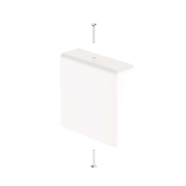 Tapa final de 35x35 mm Unex en U24X color blanco