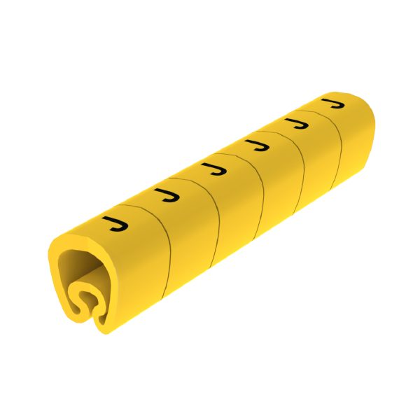 Señalizadores precortados J 2-5 mm Unex en PVC plastificado color amarillo