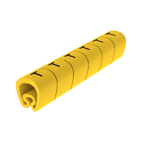 Señalizadores precortados T 2-5 mm Unex en PVC plastificado color amarillo