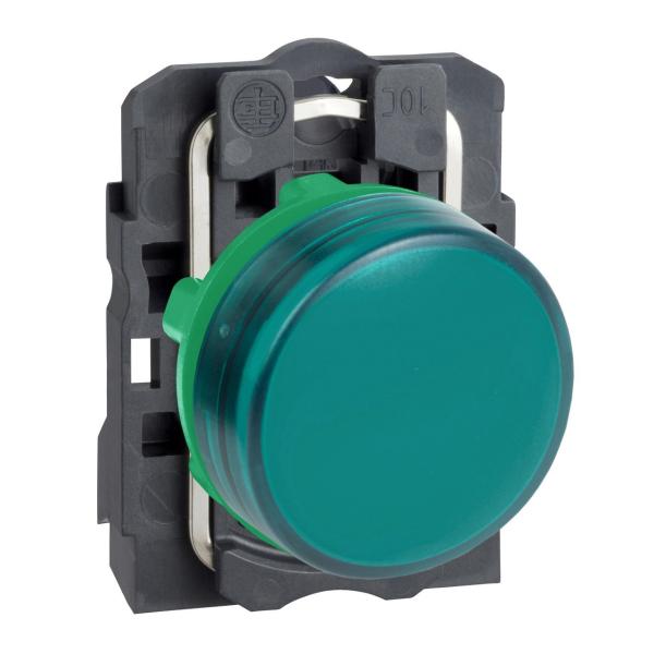 PILOTO LED DIMETRO 22 24V VERDE EMBELLECEDOR PLSTICO