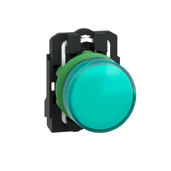 PILOTO LED DIMETRO 22 110-120V VERDE EMBELLECEDOR PLSTICO