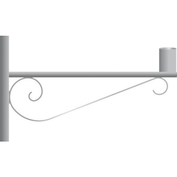 BRAZO ORNAMENTAL BM-10 GALVANIZADO LARGO 300 NEGRO