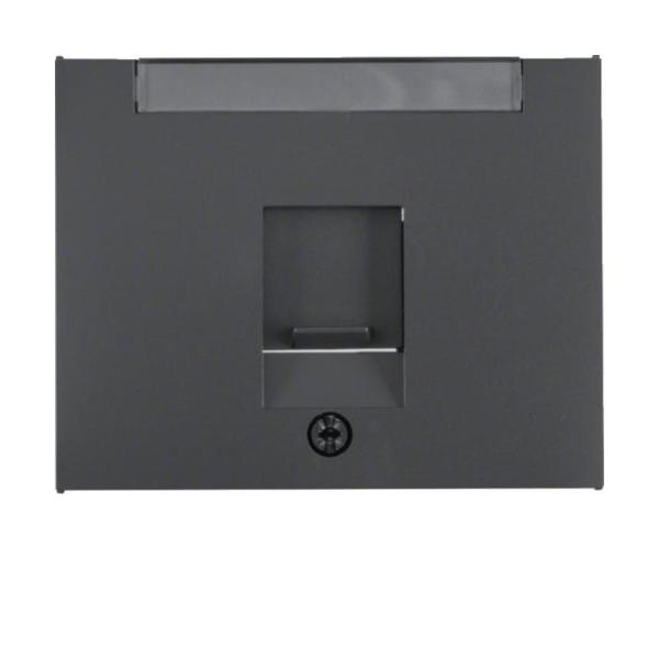 PLACA CENTRAL CON PERSIANA PORTARÓTULOS CON 1 MÓDULO K1 ANTRACITA