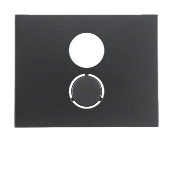 PLACA AUDIO CON 1 HUECO ABIERTO K1 ANTRACITA