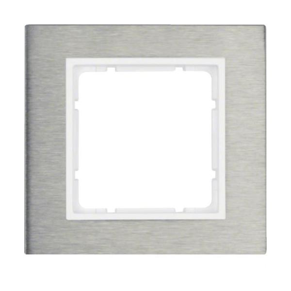 MARCO B7 CON 1 ELEMENTO ACERO INOXIDABLE BLANCO POLAR MATE