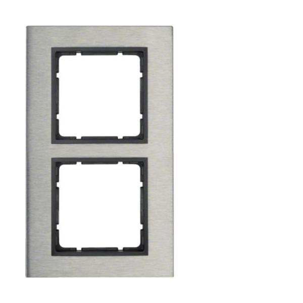 MARCO B7 CON 2 ELEMENTOS VERTICALES ACERO INOXIDABLE ANTRACITA MATE
