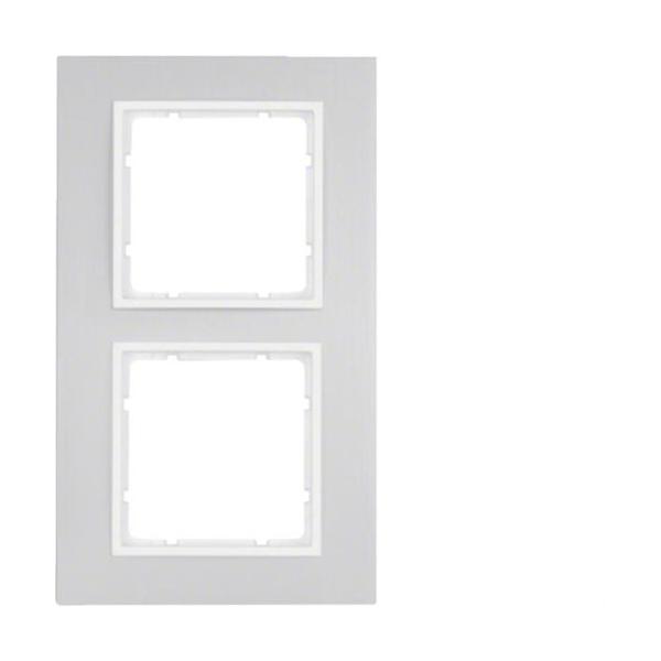 MARCO B7 CON 2 ELEMENTOS ALUMINIO/BLANCO POLAR MATE