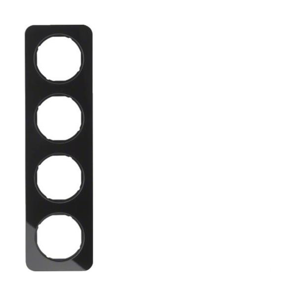 MARCO R1 CON 4 ELEMENTOS CRISTAL NEGRO