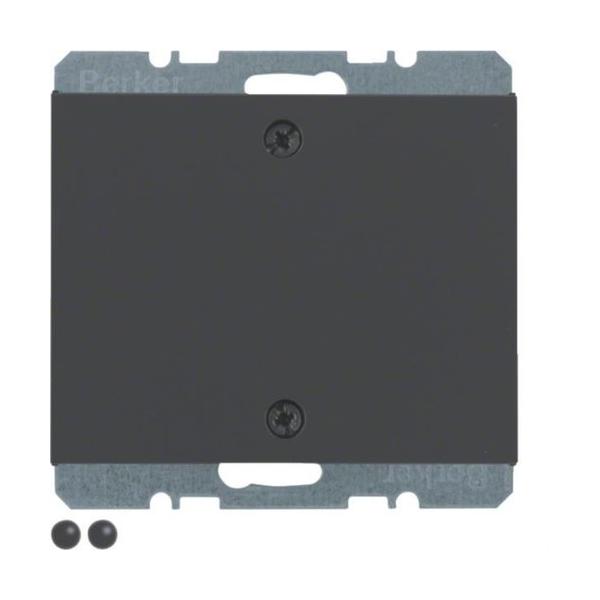 PLACA CIEGA CON BASTIDOR ATORNILLADA K1 ANTRACITA