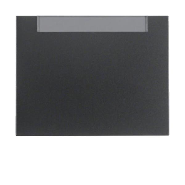 TECLA CON PORTARÓTULOS PARA INTERRUPTOR K1 ANTRACITA