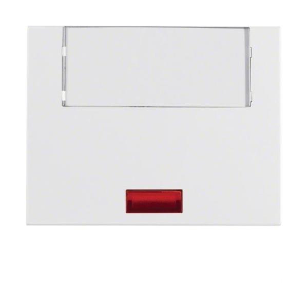 TECLA CON PORTARÓTULOS GRANDE LENTE K1 BLANCO POLAR