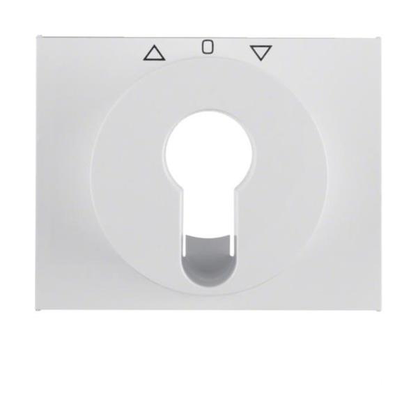 PLACA CENTRAL CON CERRADURA K1 BLANCO POLAR