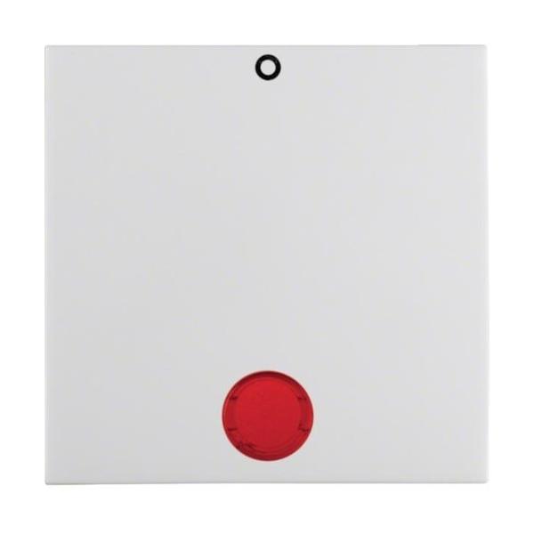 TECLA CON LENTE MECANISMO BIPOLAR/TRIPOLAR S1 BRILLO BLANCO POLAR