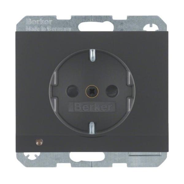 TOMA SCHUKO K1 LED ORIENTACIÓN ANTRACITA