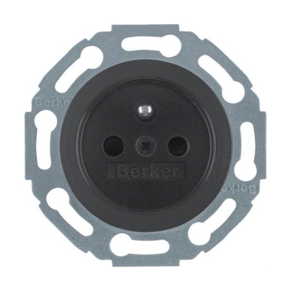 TOMA CORRIENTE SISTEMA FRANCÉS 1930/PLZ NEGRO