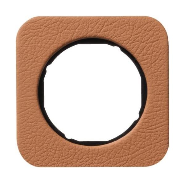 MARCO CON 1 ELEMENTO R1 PIEL MARRON /NEGRO