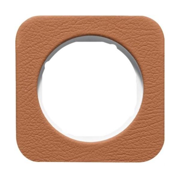 MARCO CON 1 ELEMENTO R1 PIEL MARRON / BLANCO POLAR