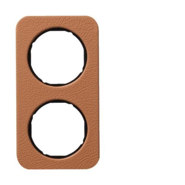 MARCO CON 2 ELEMENTOS R1 PIEL MARRON /NEGRO