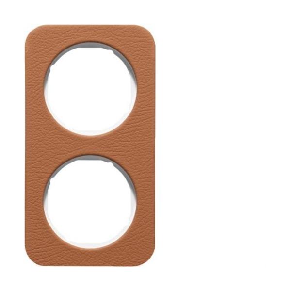 MARCO CON 2 ELEMENTOS R1 PIEL MARRON /BLANCO POLAR