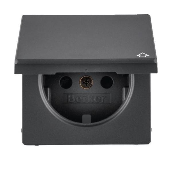 TAPA SCHUKO QX PROTECCIÓN INFANTIL CON TAPA ANTRACITA