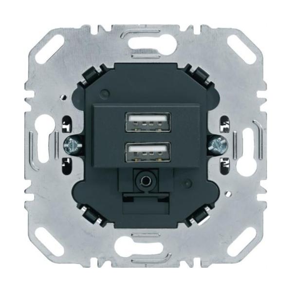 TOMA USB 230V EN COLOR ANTRACITA MATE