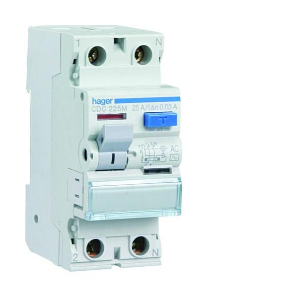 INTERRUPTOR DIFERENCIAL TIPO-AC 2P 25A 30mA