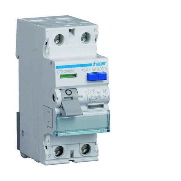 INTERRUPTOR DIFERENCIAL TIPO-AC 2P 40A 30mA