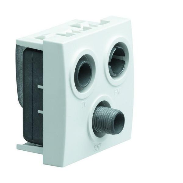 TOMA TV+FM+SAT DIRECTA CON 1 ENTRADA SYSTO BLANCO