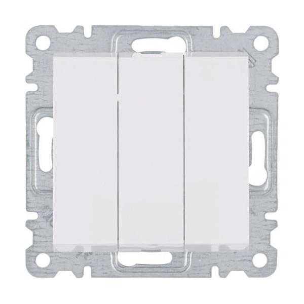 INTERRUPTOR TRIPLE LUMINA2 BLANCO POLAR