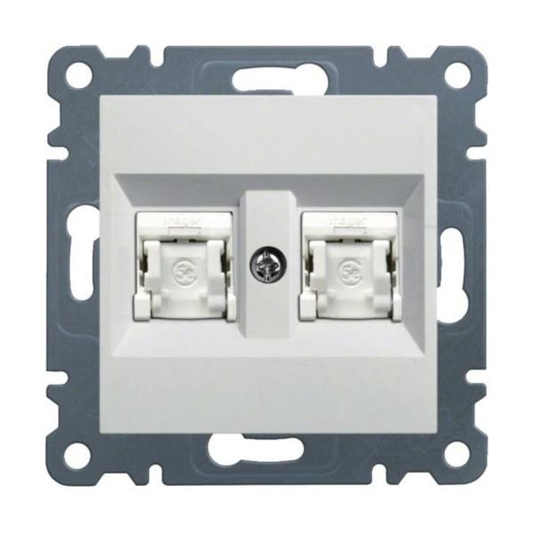 TOMA DOBLE RJ45 CATEGORÍA 5E UTP LUMINA2 BLANCO POLAR