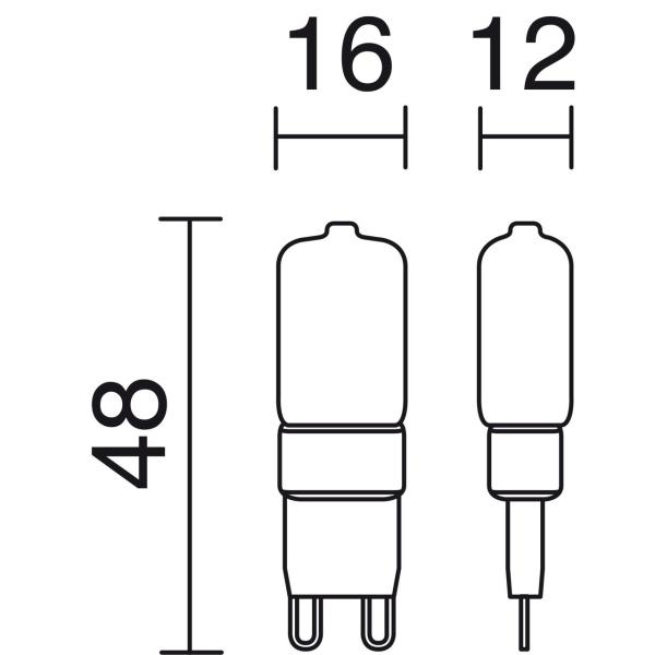 LMPARA G9 G9 LED BULB 2,5W 160lm CRI80 4000K 300 BLANCO