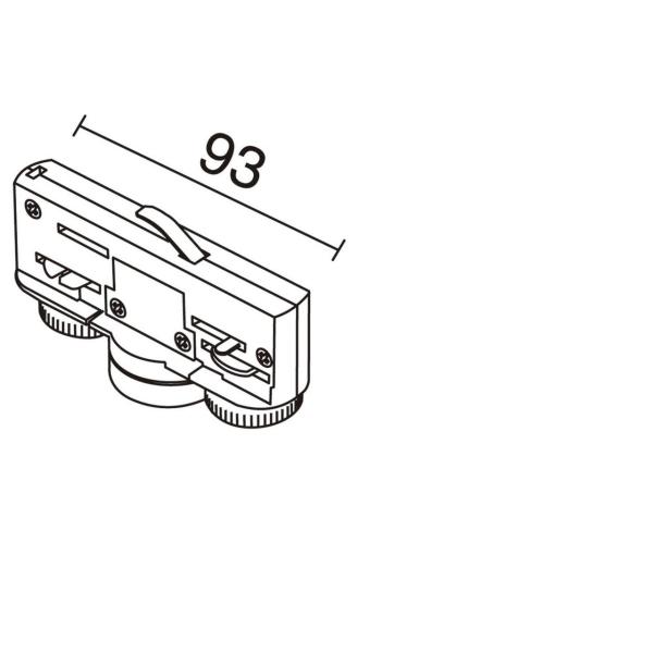 ADAPTADOR CARRIL ELECTROMECÁNICO 6A 10kg NEGRO