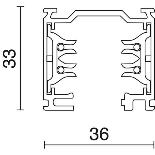 CARRIL TRACK 100cm NEGRO