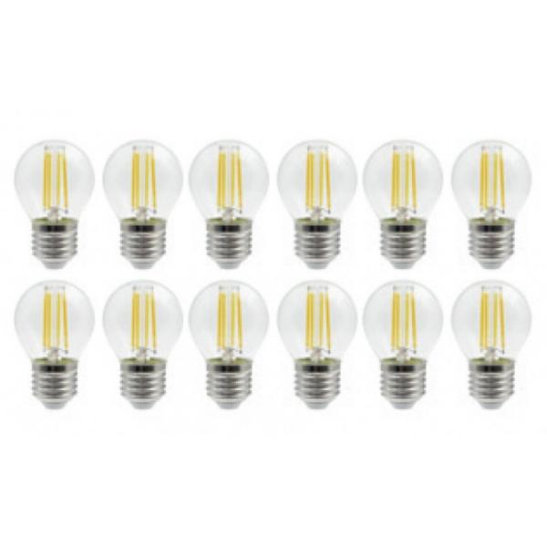 KIT 12 LMPARAS PORTOFINO IP20 E27 LED BULB 12x4W 470lm CRI80 3000K TRANSPARENTE