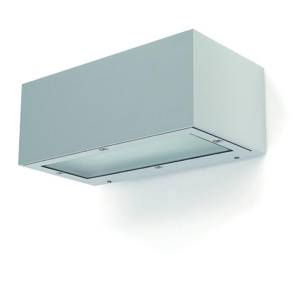 APLIQUE ISORA IP65 E-27 2EM ALUMINIO/BLANCO