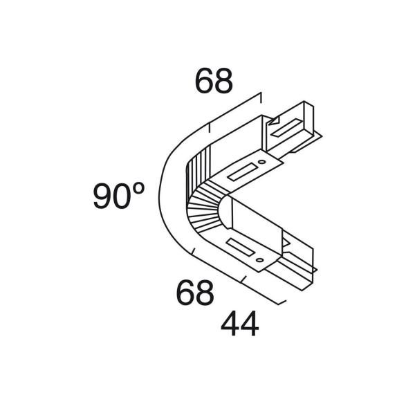 UNIÓN FLEXIBLE CARRIL EUTRAC DALI 3E GRIS