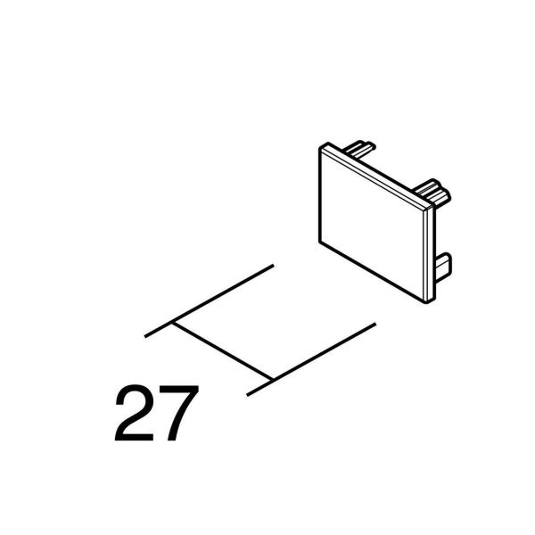 ALIMENTADOR DERECHA PARA PROYECTOR TRACK 48 BLANCO