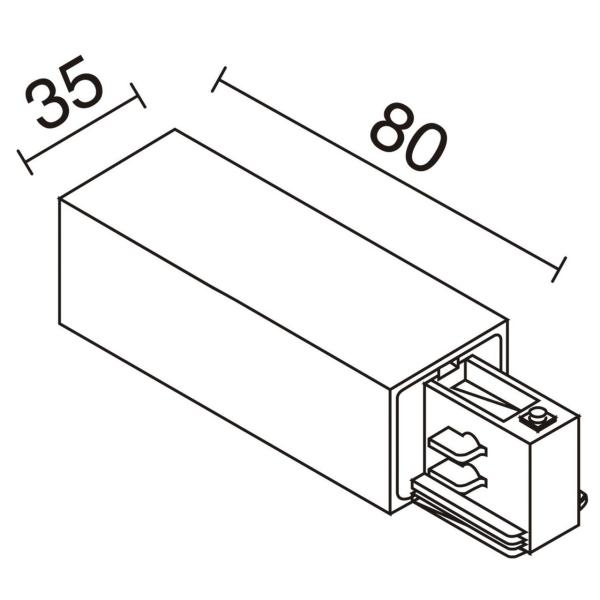 ALIMENTADOR IZQUIERDA TRACK BLANCO TRIFSICO A TRANSICIN RED 230/400V